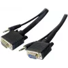 Monitorový kabel S-VGA s audiem 15pinový HD D-Sub samec na samec 5,0 m černý EXERTIS CONNECT 137221