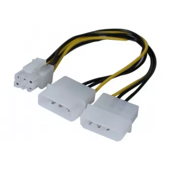 EXERTIS CONNECT Molex to PCI-E Power Adapter Cable, 25 cm 146691