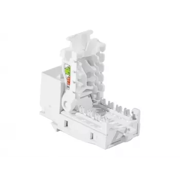 Keystone jack RJ45 TECLINE, Cat.6 UTP, bez nástroje, bílý, 272883