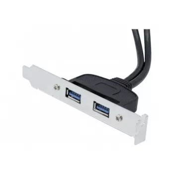Exertis Connect USB 2.0 Extension Cable, USB-A Male to USB-A Female, 0.25 m, Black 146697