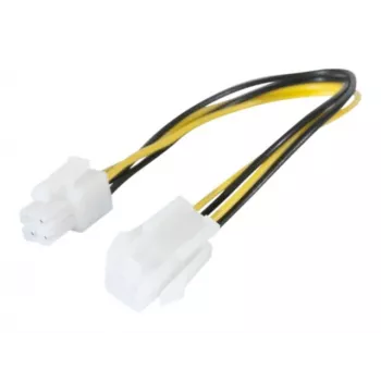 Prodlužovací napájecí kabel P4 EXERTIS CONNECT 30cm, černý, 4pin ATX12V, EXC147562