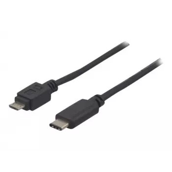 EXERTIS CONNECT USB 2.0 Cable, USB Type-C to Micro-B, Black, 1.0 m 150301