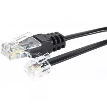EXERTIS CONNECT Telephone Cable RJ11 Male to RJ45 Male Black 10 m EXC285011