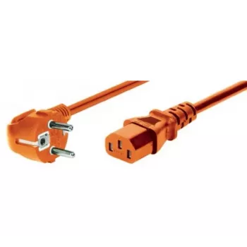 EXERTIS CONNECT 1.8m Orange Angled Schuko to IEC C13 Power Cable 808072