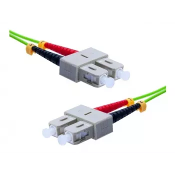 Vláknový patch kabel OM5 SC duplex na SC duplex EXERTIS CONNECT, 50/125 µm, UPC, limetkově zelený, 2 m 392902