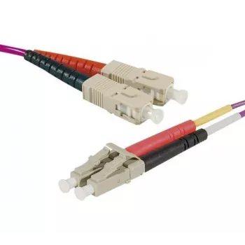 Vláknový patch kabel SC/UPC na LC/UPC multimode OM2 duplex Exertis Connect, 5 m, LSZH, oranžový 392684