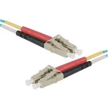 Vláknový patch kabel HD OM3 LC duplex EXERTIS CONNECT, 50/125 µm, aqua, 0,5 m 392720