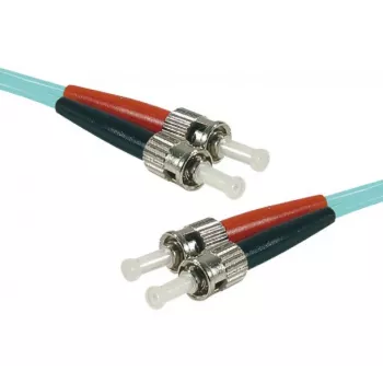 Exertis Connect 392774 Fibre Optic Cable, 5 m, ST to ST, OM3, Aqua