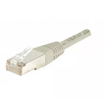 Patch kabel EXERTIS CONNECT CAT.5e F/UTP šedý 0,5 m Slim s ochranou západky 847050