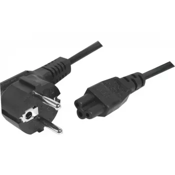 Napájecí kabel Schuko na IEC C5 s úhlovou zástrčkou Exertis Connect, černý, 1,0 m 808359