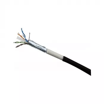 Voděodolný venkovní propojovací kabel Cat.6 F/UTP EXERTIS CONNECT, 15 m, černý 845045