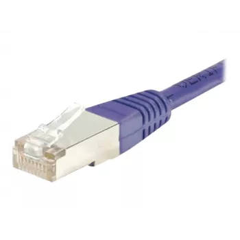 Exertis Connect 854460 Cat.6 S/FTP PiMF Patch Cable, 15 m, Violet, Slim Bend Protection