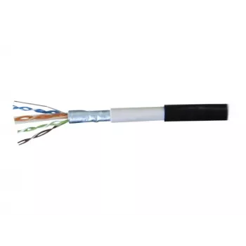 EXERTIS CONNECT CAT.6 F/UTP Waterproof Outdoor Patch Cable, 5 m, Black 845042