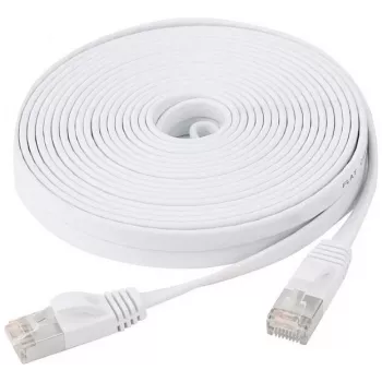 EXERTIS CONNECT Cat6 U/FTP Flat Patch Cable, 0.5 m, White 845055