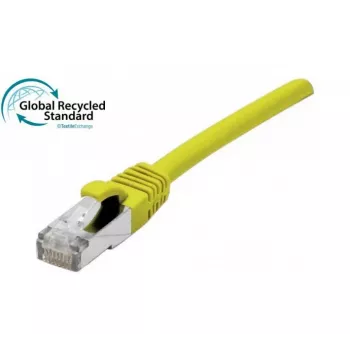 Patch kabel Cat. 6A S/FTP EXERTIS CONNECT, TPE, bez halogenů, certifikace GRS, s ochranou západky, žlutý, 1,0 m 854539