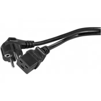 Napájecí kabel EXERTIS CONNECT 16 A úhlový Schuko na přímý C19, 3 m, černý 808018