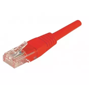Patch kabel EXERTIS CONNECT Cat.5e U/UTP, červený, 5,0 m, slim s ochranou západky 853946