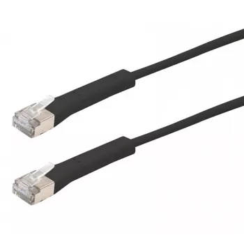 RJ45 patch kabel Exertis Connect Cat. 6A, F/FTP, úhlový, bezhalogenový, černý, 2,0 m (854014)