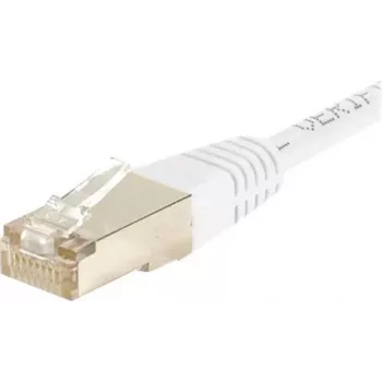 Patch kabel EXERTIS CONNECT CAT.6 F/UTP, bílý, 3,0 m, slim s ochranou proti zlomení 853814