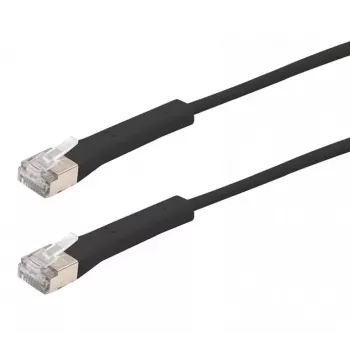 RJ45 patch kabel Exertis Connect, Cat. 6A, F/FTP, úhlový, bezhalogenový, černý, 3,0 m (854015)