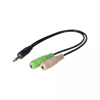 Adaptér pro headset CTIA Exertis Connect – 3,5mm TRRS na dual TRS (rozdvojka sluchátka/mikrofon) 721135