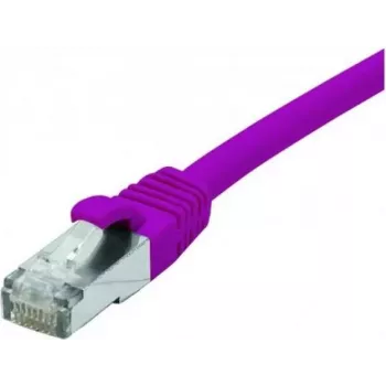 Patch kabel Cat. 6 F/UTP měděný PoE bez halogenů EXERTIS CONNECT 0,3 m, fialový, s ochranou západky 854409