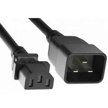 Prodlužovací napájecí kabel IEC C20 na C13 EXERTIS CONNECT 3m, černý, 808001