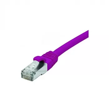 Patch kabel Cat. 6 F/UTP PoE bez halogenů EXERTIS CONNECT, fialový, 0,5 m, s ochranou západky 854410