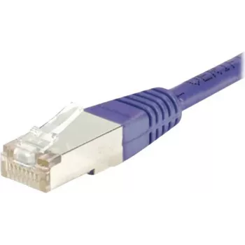 Patch kabel Cat.6 S/FTP EXERTIS CONNECT, PiMF, fialový, 0,7 m, slim ochrana západky 854453