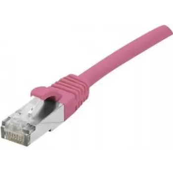 Síťový kabel EXERTIS CONNECT Cat 6A S/FTP, růžový, 15 m, slim s odlehčením tahu 854383
