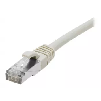Síťový kabel EXERTIS CONNECT Cat. 6A S/FTP, TPE, bez halogenů, certifikace GRS, s ochranou západky, šedý, 1 m 854503