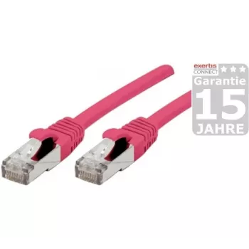 Síťový kabel EXERTIS CONNECT Cat 6A S/FTP, růžový, 20 m 854384