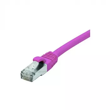 Síťový kabel EXERTIS CONNECT Cat. 6 F/UTP PoE bez halogenů, růžový, 0,5 m, s ochranou západky 854432