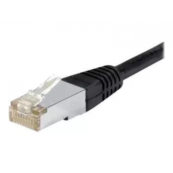 Síťový kabel EXERTIS CONNECT Cat.6a F/UTP, 1,5 m, černý, 10 Gbps, slim s ochranou proti ohybu 850015
