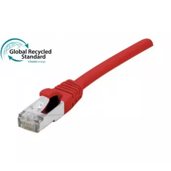 Propojovací kabel RJ45 Cat. 6 F/UTP EXERTIS CONNECT, certifikace GRS, červený, 0,15 m (854618)