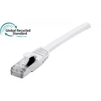 Propojovací kabel Exertis Connect RJ45 Cat. 6, F/UTP, GRS-certified, bílý, 5,0 m (854661)