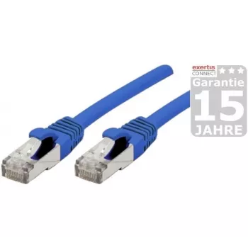 Propojovací kabel EXERTIS CONNECT Cat 6A S/FTP, 5 m, modrý 858456