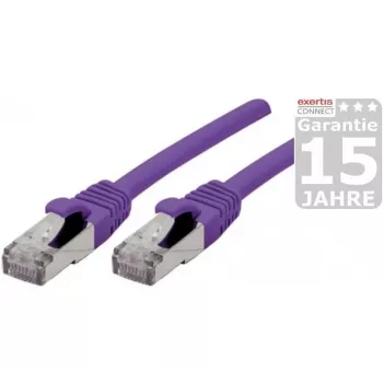 Propojovací kabel EXERTIS CONNECT Cat 6A S/FTP, fialový, 7,5 m 858521