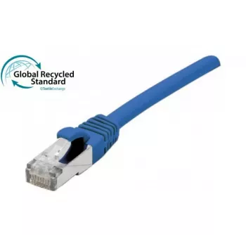 Propojovací kabel RJ45 EXERTIS CONNECT Cat. 6 F/UTP, certifikace GRS, modrý, 1,5 m 854613