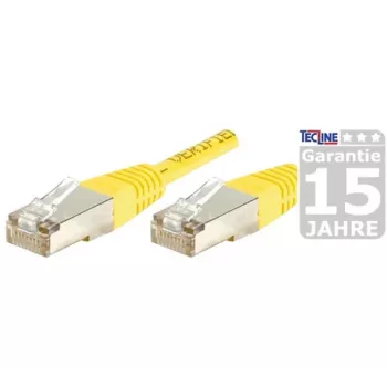 Propojovací kabel Cat.6A S/FTP EXERTIS CONNECT 858337 10 m, žlutý, tenká ochrana západky, 10 Gbps