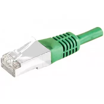 Propojovací kabel Cat.6A S/FTP (PiMF) Class EA Exertis Connect 858351 7,5 m, zelený, tenká ochrana proti zlomení