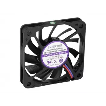 Skříňový ventilátor Exertis Connect Evercool 60 mm – odolné, mazané kluzné ložisko, 3pin DC, černý 910179