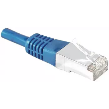 Propojovací kabel Cat.6A S/FTP EXERTIS CONNECT, 5 m, modrý, slim ochrana ohybu 858320