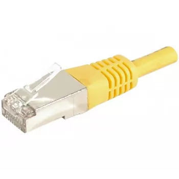 Propojovací kabel Cat.6a F/UTP EXERTIS CONNECT 859560, 0,15 m, žlutý, 10 Gbps, slim západka