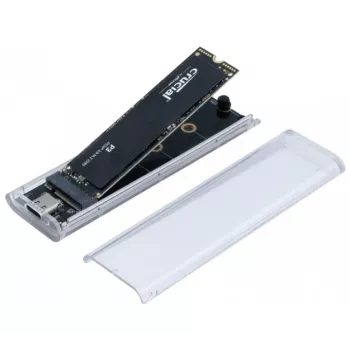 Pouzdro na M.2 SSD EXERTIS CONNECT, USB 3.2 Gen 2 Type-C, průhledné 924625
