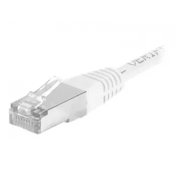 Propojovací kabel CAT.6a F/UTP EXERTIS CONNECT, bílý, 1,0 m, 10 Gbps, slim západka 859578