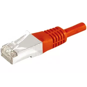 Propojovací kabel Cat.6a F/UTP EXERTIS CONNECT 859540, červený, 15 m, 10 Gbps, Slim Snagless Boot