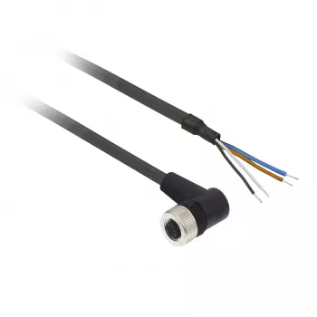 Kabel PUR TMSS GERMANY Telemechanique Sensors M12 zásuvka 4pinový rovný, 10 m, černý, IP67 XZCP1241L10