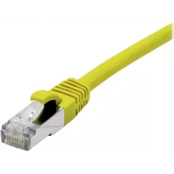 Propojovací kabel Cat 6A S/FTP EXERTIS CONNECT 858419, 0,5 m, žlutý, Slim Boot