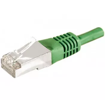 Síťový kabel Cat.6a F/UTP EXERTIS CONNECT 859554 10 m, zelený, 10 Gbps, tenká ochrana západky